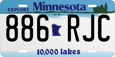 MN license plate 886RJC