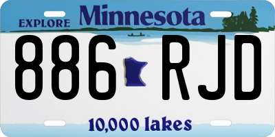 MN license plate 886RJD