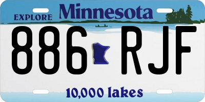MN license plate 886RJF