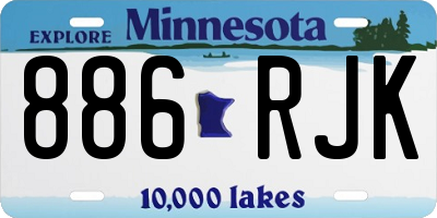 MN license plate 886RJK