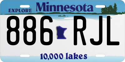MN license plate 886RJL
