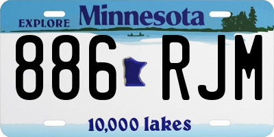 MN license plate 886RJM