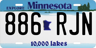 MN license plate 886RJN