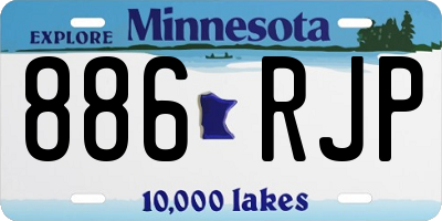 MN license plate 886RJP