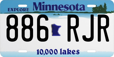 MN license plate 886RJR