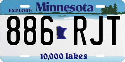 MN license plate 886RJT