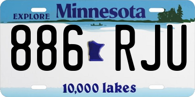 MN license plate 886RJU