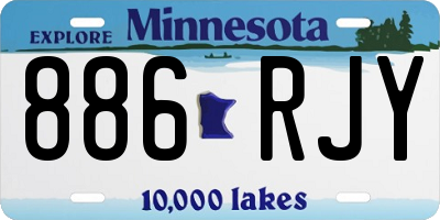 MN license plate 886RJY