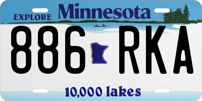 MN license plate 886RKA