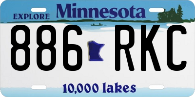 MN license plate 886RKC