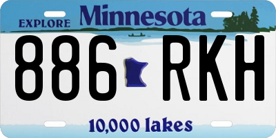 MN license plate 886RKH