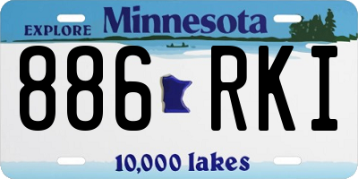 MN license plate 886RKI