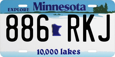 MN license plate 886RKJ
