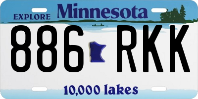 MN license plate 886RKK