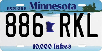 MN license plate 886RKL