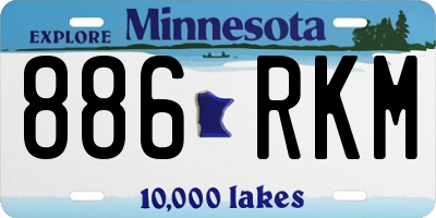 MN license plate 886RKM