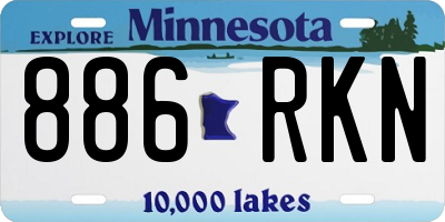 MN license plate 886RKN