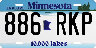 MN license plate 886RKP