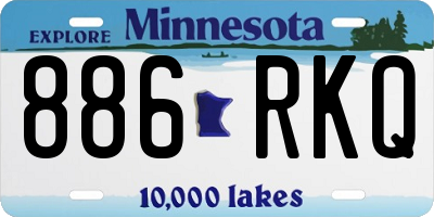 MN license plate 886RKQ