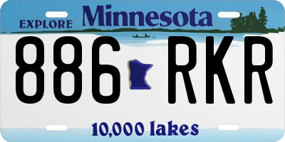 MN license plate 886RKR