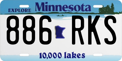 MN license plate 886RKS