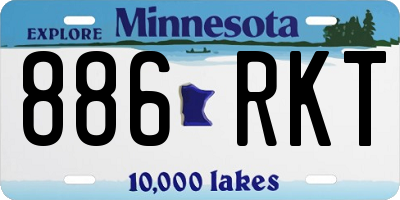 MN license plate 886RKT
