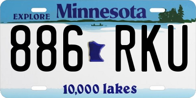 MN license plate 886RKU