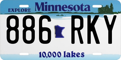 MN license plate 886RKY