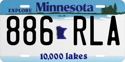 MN license plate 886RLA