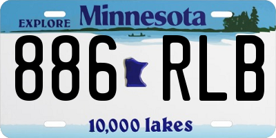 MN license plate 886RLB
