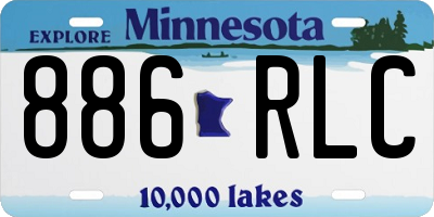 MN license plate 886RLC