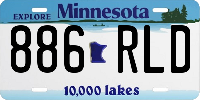 MN license plate 886RLD