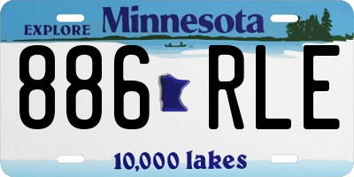 MN license plate 886RLE