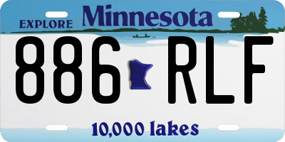 MN license plate 886RLF