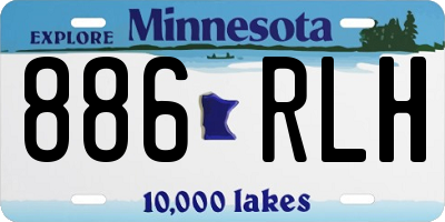 MN license plate 886RLH