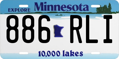 MN license plate 886RLI