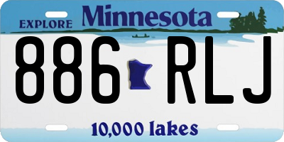 MN license plate 886RLJ