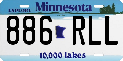 MN license plate 886RLL