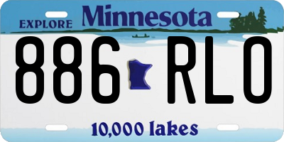 MN license plate 886RLO
