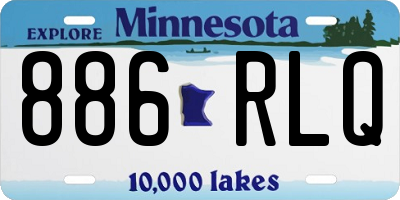 MN license plate 886RLQ
