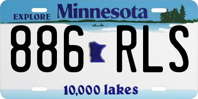 MN license plate 886RLS