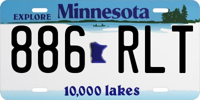 MN license plate 886RLT