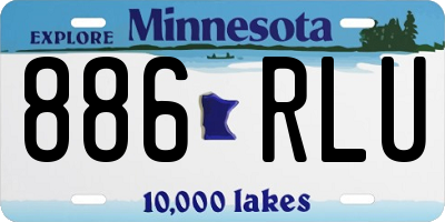 MN license plate 886RLU