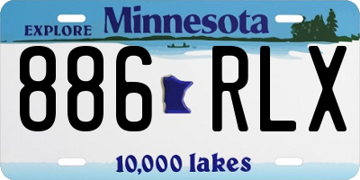MN license plate 886RLX