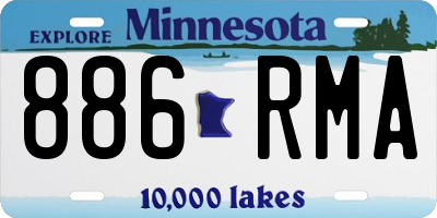MN license plate 886RMA