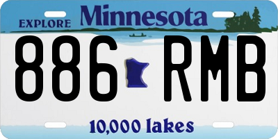 MN license plate 886RMB