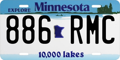 MN license plate 886RMC