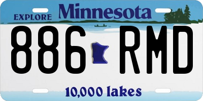 MN license plate 886RMD