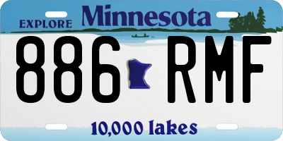 MN license plate 886RMF