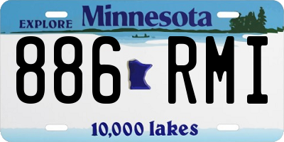 MN license plate 886RMI
